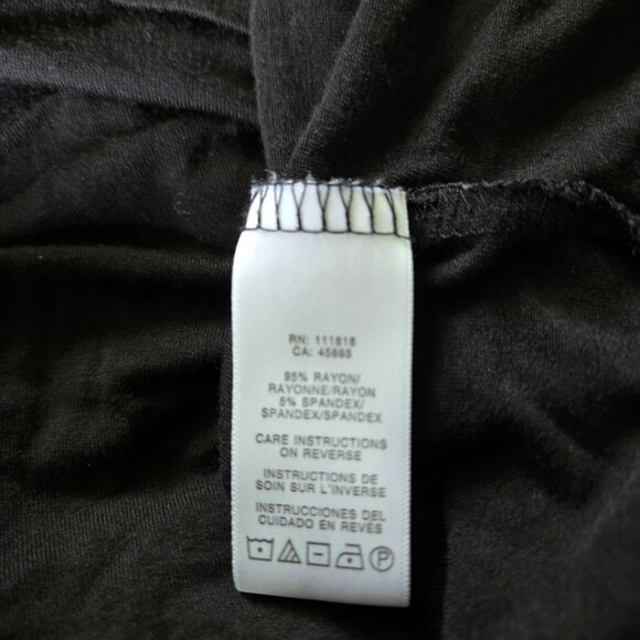 MICHAEL KORS Black Flowy V Neck Short Sleeve Top 1X - Picture 5 of 5